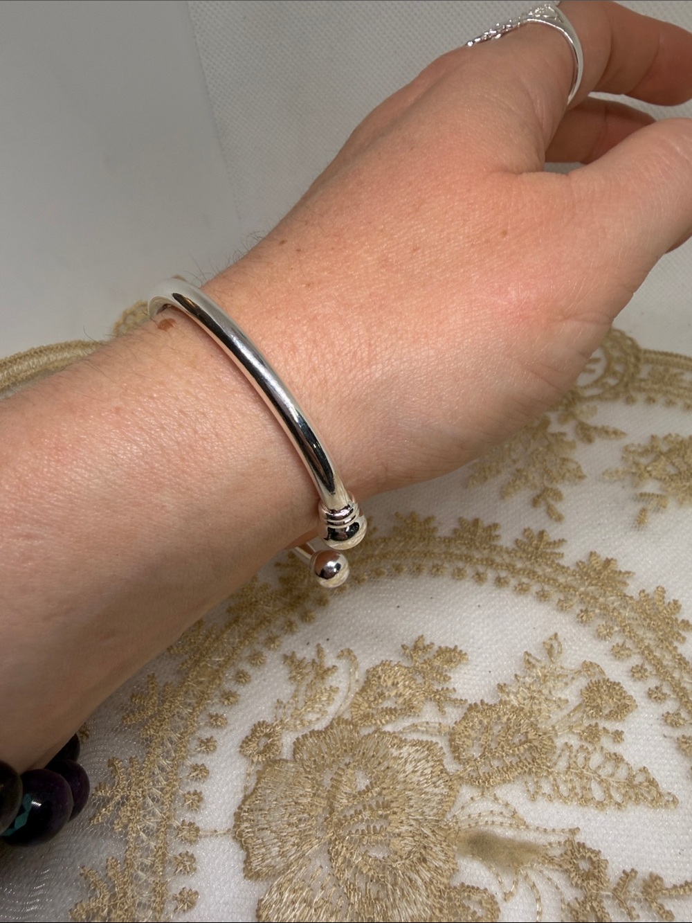 925 Sterling Silver Open Cuff Bracelet | Classic Solid Silver Bangle Versatile